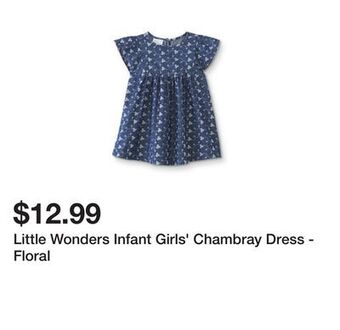 Kmart Little wonders infant girls' chambray dress - floral offer