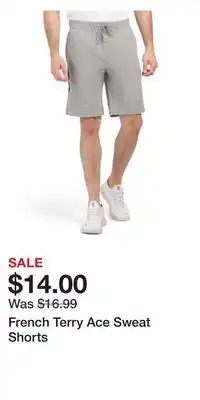 TJ Maxx French terry ace sweat shorts offer