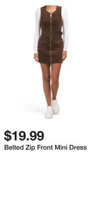 TJ Maxx Belted zip front mini dress offer