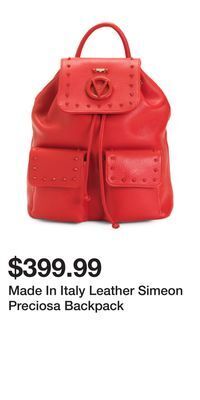 TJ Maxx Made in italy leather simeon preciosa backpack offer