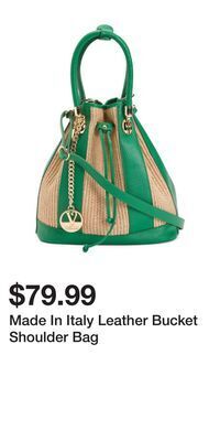 TJ Maxx Made in italy leather bucket shoulder bag offer