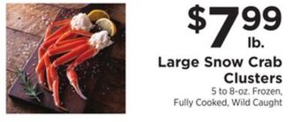 ShopRite Large snow crab clusters offer