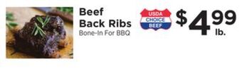 ShopRite Beef back ribs offer
