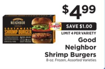 ShopRite Shrimp burgers offer