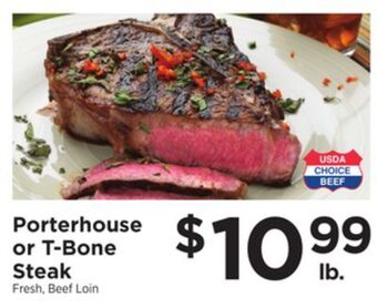 ShopRite Porterhouse or t-bone steak offer