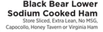 ShopRite Lower sodium cooked ham offer