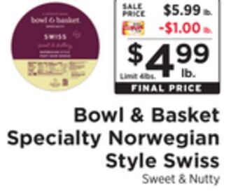 ShopRite Specialty norwegian style swiss offer