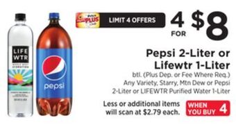 ShopRite Pepsi 2-liter or lifewtr 1-liter offer