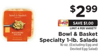 ShopRite Specialty 1-lb salads offer