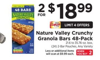 ShopRite Crunchy granola bars 48-pack offer