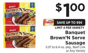 ShopRite Brown'n serve sausage offer