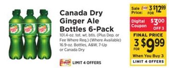 ShopRite Ginger ale bottles 6-pack offer