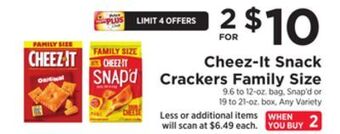 ShopRite Snack crackers family size offer