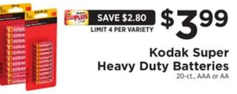 ShopRite Super heavy duty batteries offer