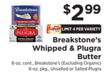ShopRite Whipped & plugra butter offer