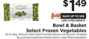 ShopRite Select frozen vegetables offer