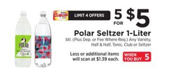 ShopRite Seltzer 1-liter offer