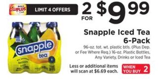 ShopRite Iced tea 6-pack offer