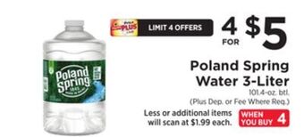 ShopRite Water 3-liter offer