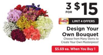 ShopRite Design your own bouquet offer