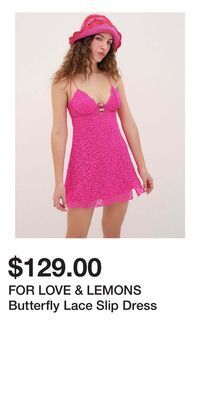Victoria's Secret For love & lemons butterfly lace slip dress offer