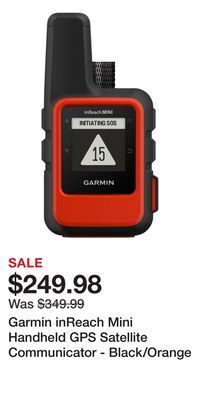 Cabela's Garmin inreach mini handheld gps satellite communicator - black/orange offer