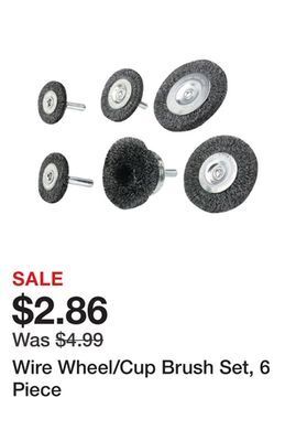 Harbor Freight Tools Wire wheel/cup brush set, 6 piece offer