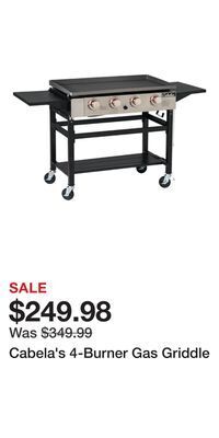 Cabela's Cabela's 4-burner gas griddle offer