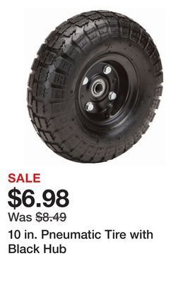 Harbor Freight Tools 10 in. pneumatic tire with black hub offer