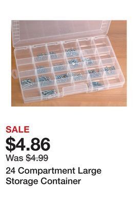 Harbor Freight Tools 24 compartment large storage container offer