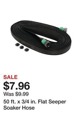 Harbor Freight Tools 50 ft. x 3/4 in. flat seeper soaker hose offer