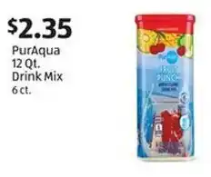 Aldi PurAqua 12 Qt. Drink Mix 6 ct. offer