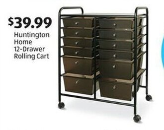 Aldi Huntington Home 12-Drawer Rolling Cart offer
