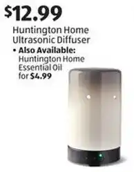 Aldi Huntington Home Ultrasonic Diffuser • Also Available: Huntington Home Essential Oil for $4.99 offer