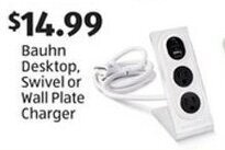 Aldi Bauhn Desktop, Swivel or Wall Plate Charger offer