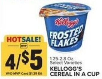 Food Lion 1.25-2.8 Oz. Select Varieties KELLOGG'S CEREAL IN A CUP offer