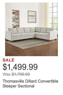 Costco Thomasville dillard convertible sleeper sectional offer