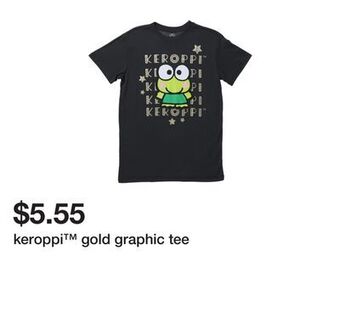 Five Below Keroppi™ gold graphic tee offer