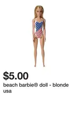Five Below Beach barbie® doll - blonde usa offer