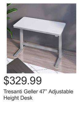 Costco Tresanti geller 47 adjustable height desk offer