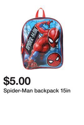 Five Below Spider-man backpack 15in offer