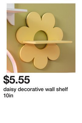 Five Below Daisy decorative wall shelf 10in offer
