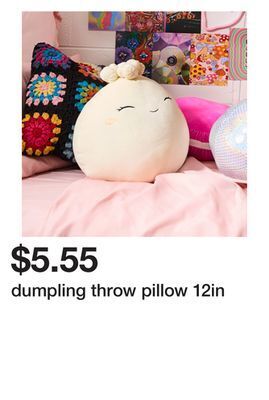 Five Below Dumpling throw pillow 12in offer