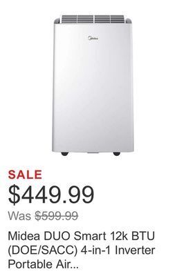 Costco Midea duo smart 12k btu (doe/sacc) 4-in-1 inverter portable air conditioner offer