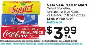 Foods Co Coca-Cola, Pepsi Or Squirt offer