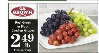 Pavilions Red, Green Or Black Seedless Grapes offer