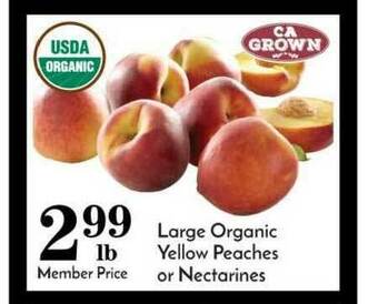 Pavilions Large Organic Yellow Peaches Or Nectarines offer