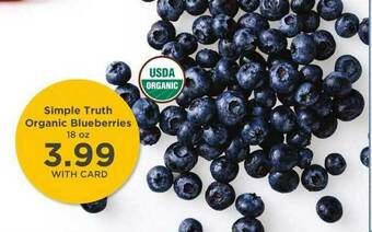QFC Simple Truth Organic Blueberries offer