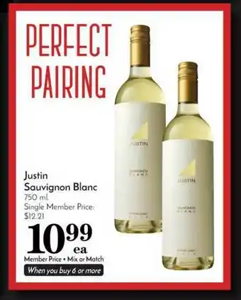 Pavilions Justin Sauvignon Blanc offer