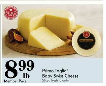 Pavilions Primo Taglio® Baby Swiss Cheese offer